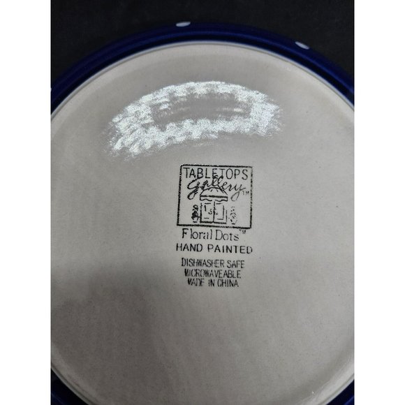 Tabletops Gallery Floral Dots Hand Painted Bowl - Picture 8 of 10